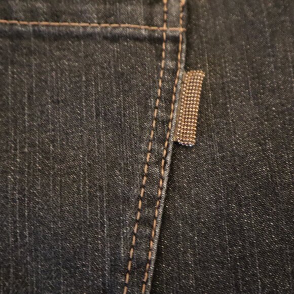 Brunello Cucinelli Monili Tab Jeans Black Denim Relaxed Size 12 New Tag $1,895 - Picture 13 of 16